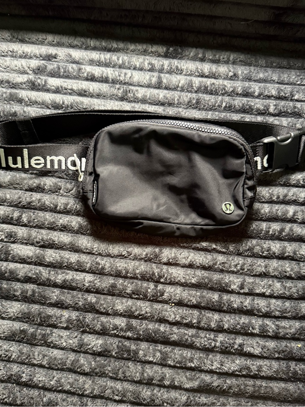 lululemon athletica Black Waist Pack with Branded Strap